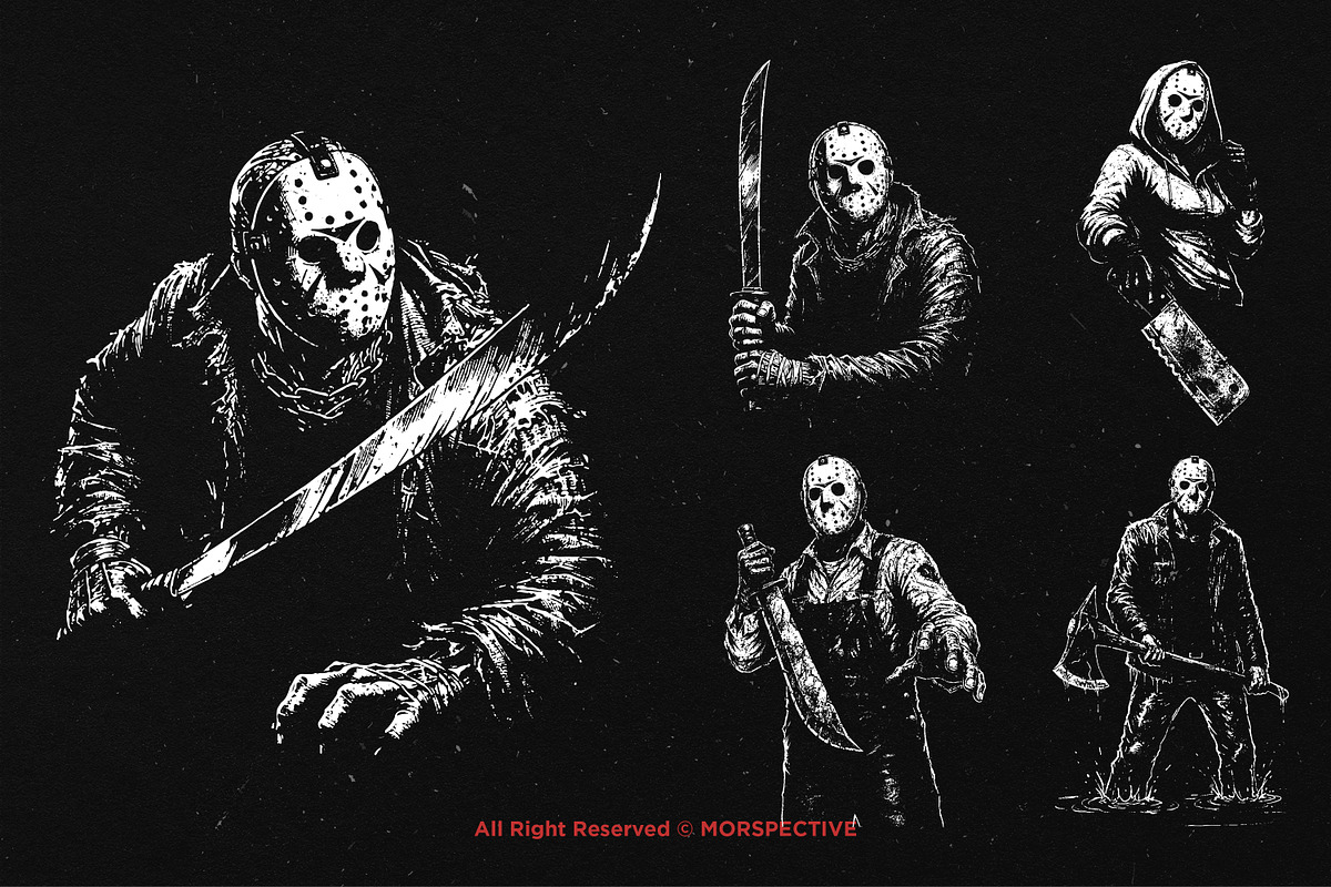 10 Bundle Dark Art Voorhees Slaug, an Illustration by Morspective (Photo 5 of 7)