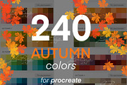 240 Procreate Autumn Color Palette, a Palette Add-On by LiuBi Art (Thumbnail 1 of 2)