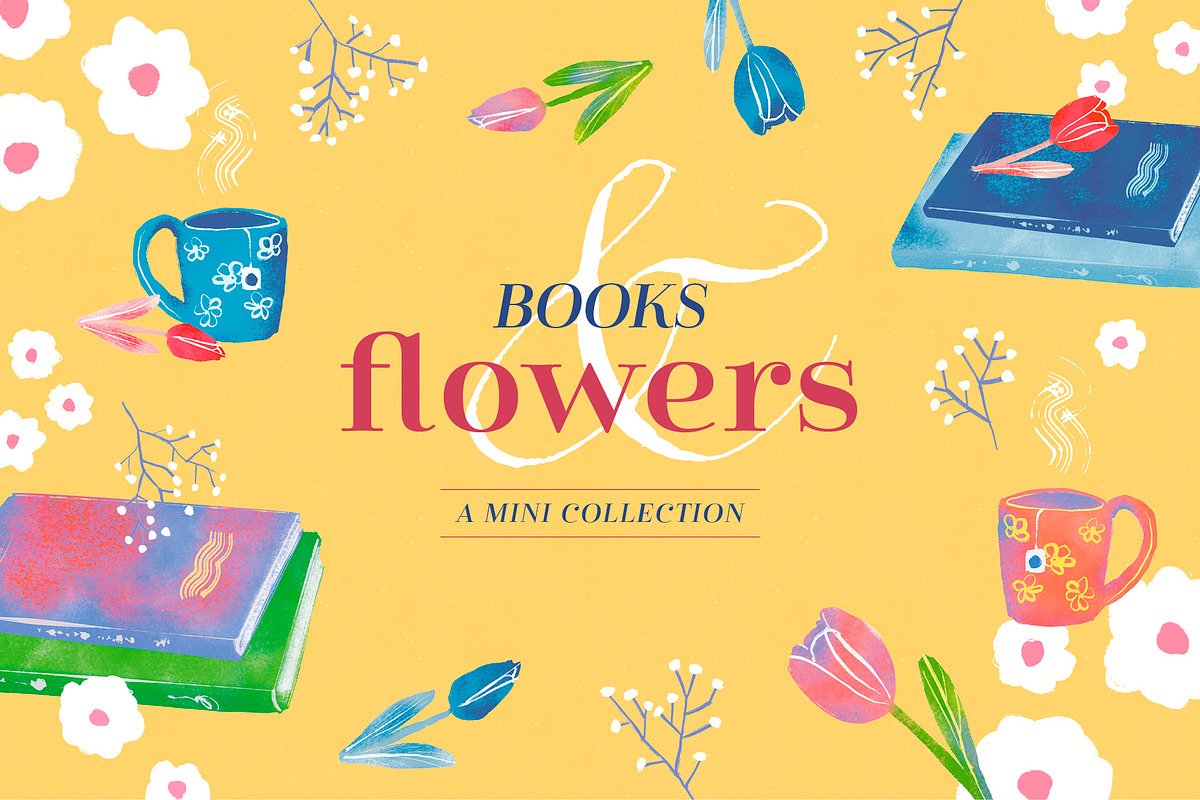 Books and Flowers, a Seasonal Illustration by Sara Zanello (Photo 1 of 11)