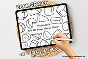 100 3D Shape Procreate Stamps, a Brush Add-On by Painter Creative Books (Thumbnail 1 of 9)
