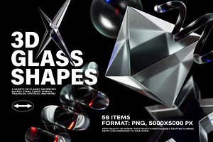 58 3D Glass Shapes