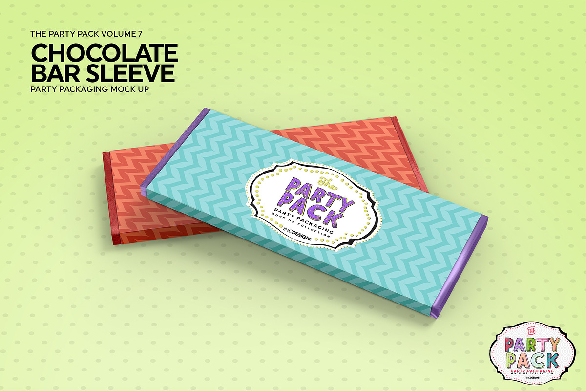 Chocolate Candy Bar Packaging Mockup, a Packaging Mockup by INCDesign (Photo 3 of 8)