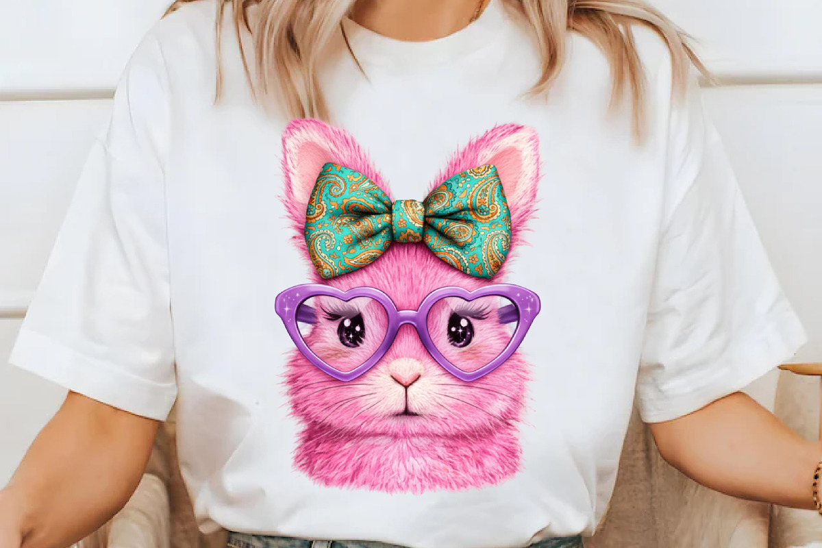 Retro Leopard Happy Easter Bunny Png, an Illustration by designcity5 (Photo 3 of 9)