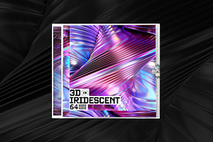 3D Iridescent - 64 Illustrations