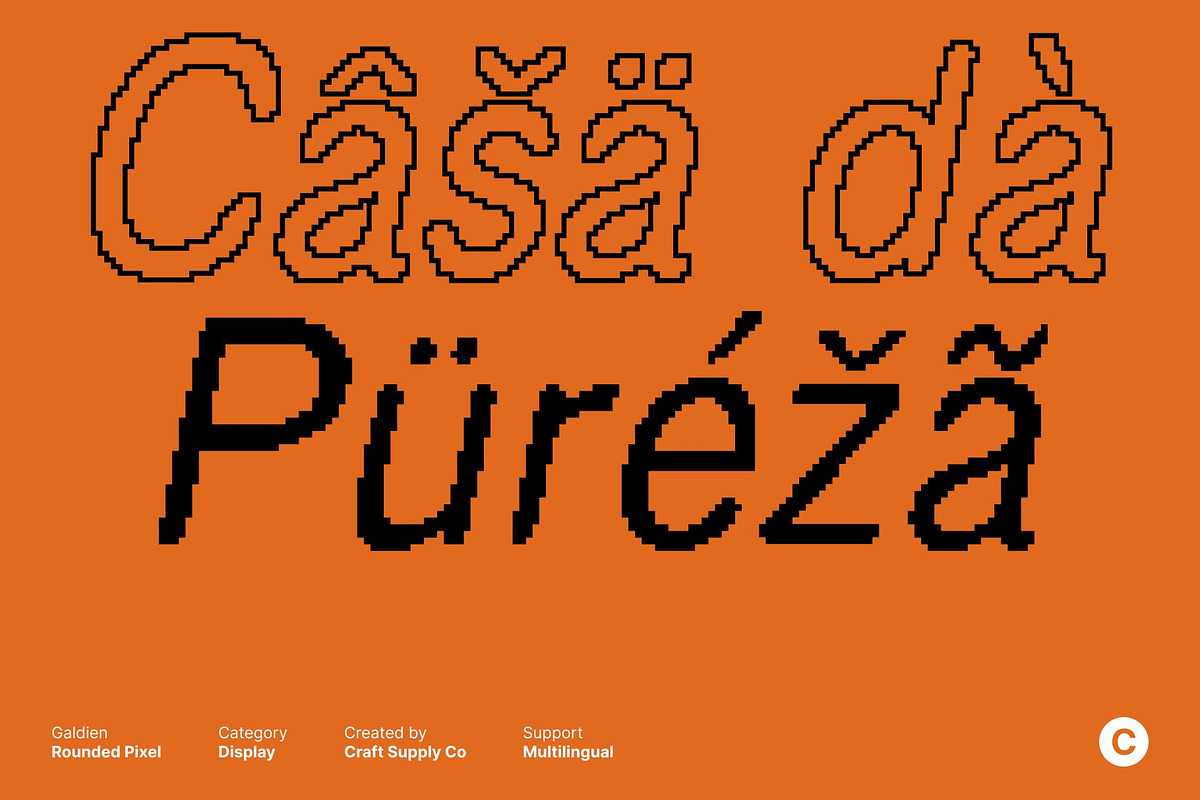 Galdien Rounded Pixel, a Sans Serif Font by Craft Supply Co. (Photo 7 of 8)