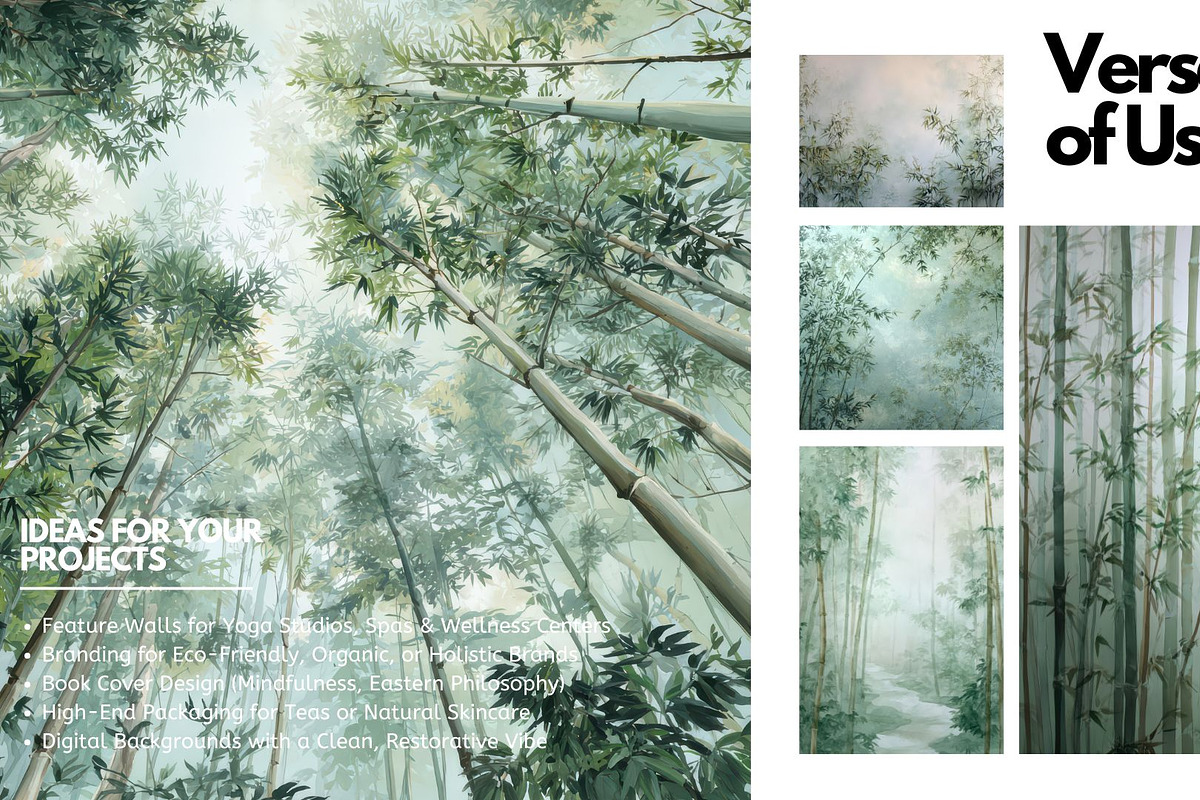 30+ Serene Bamboo & Mist Wallpapers, a Decorative Illustration by Virgo Studio (Photo 5 of 6)