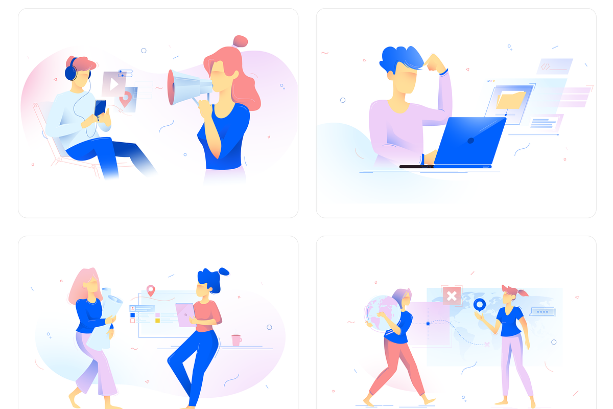 Meetup illustrations, a Templates & Theme by Craftwork