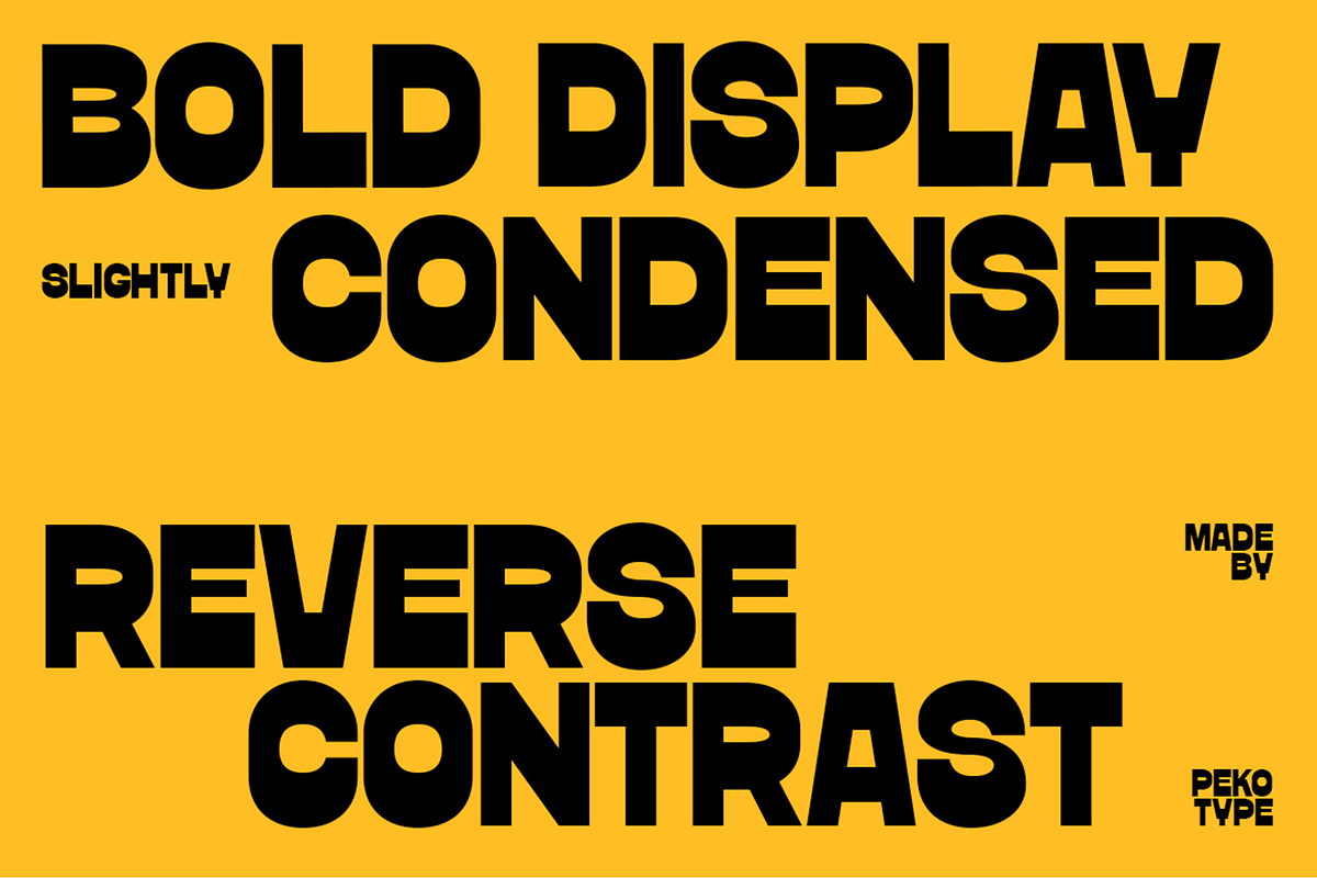 Dameon - Bold Reverse Contrast Font, a Sans Serif Font by Pekotype (Photo 2 of 16)