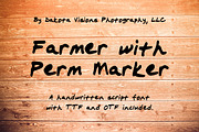 Farmer with Perm Marker, a Script Font by Dakota Visions (Thumbnail 1 of 2)