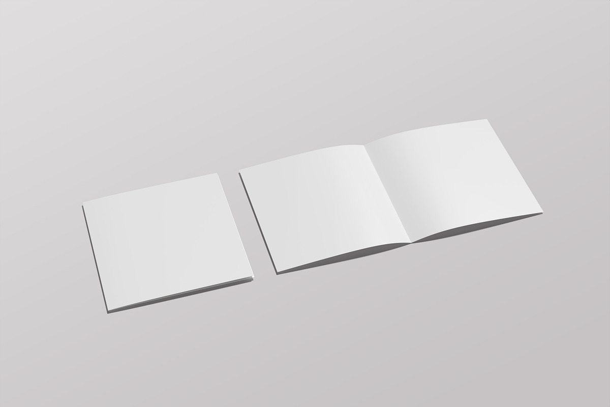 Square Bifold Brochure Mockup, a Print Template by rahmatmoscae (Photo 2 of 16)