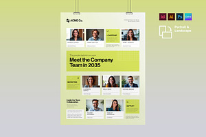 Meet The Team Poster Template, a Poster Template by BrandPacks