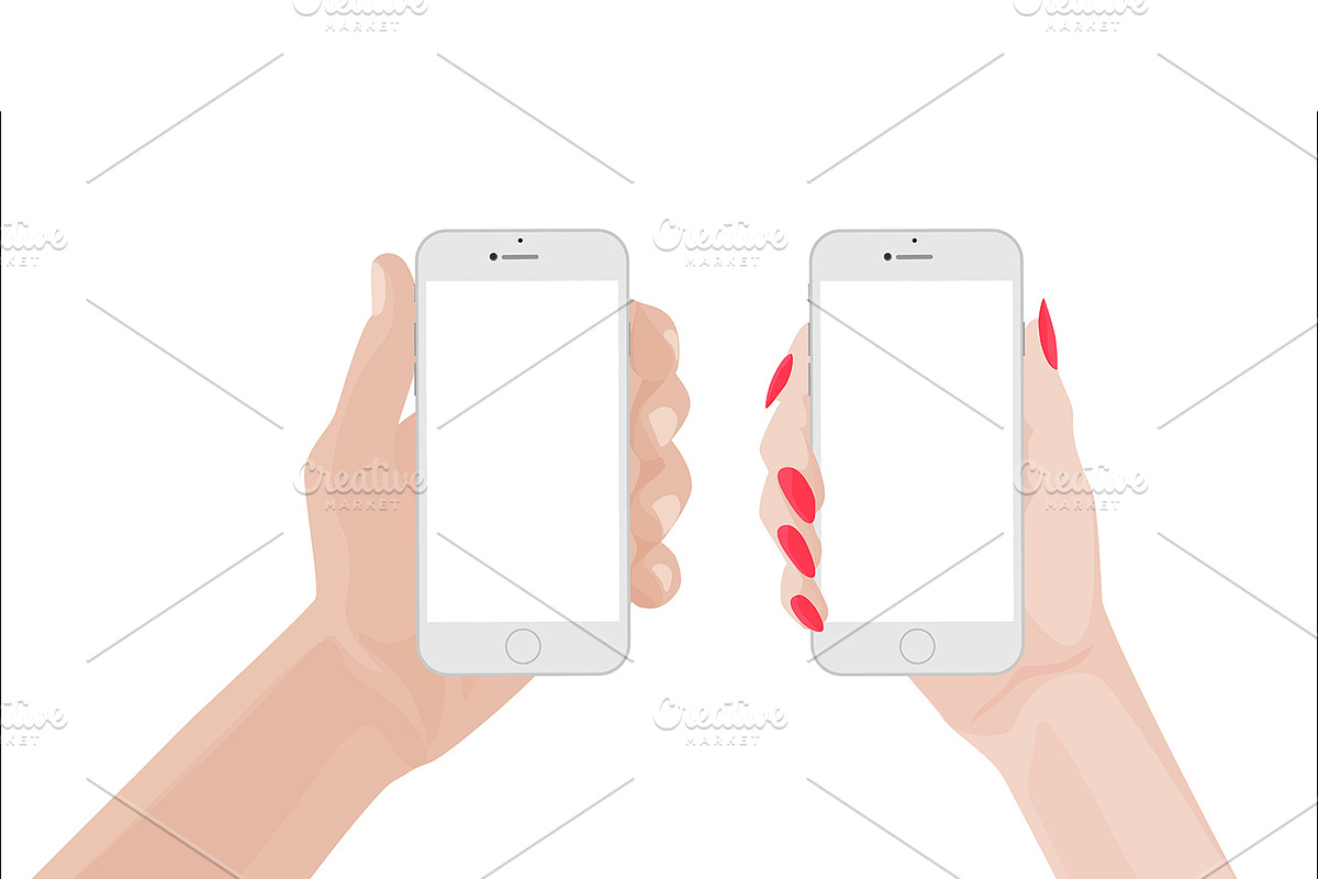 Hands holding iphone. Place ur image, a Background Graphic by Lemberg Vector (Photo 2 of 2)