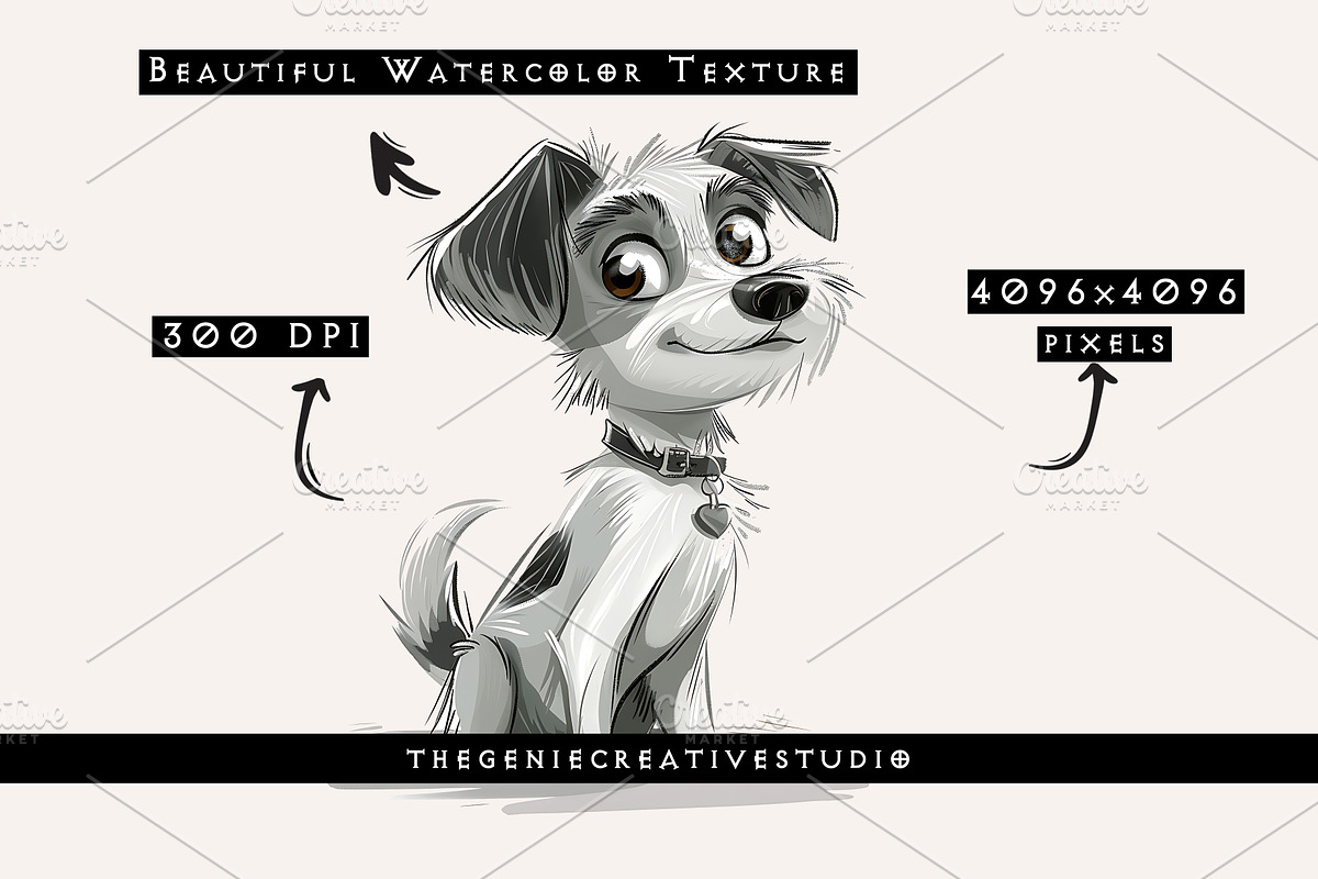 Funny Cartoon Dog PNG Clipart Set, an Animal Illustration by Geniecreativestudio (Photo 3 of 9)