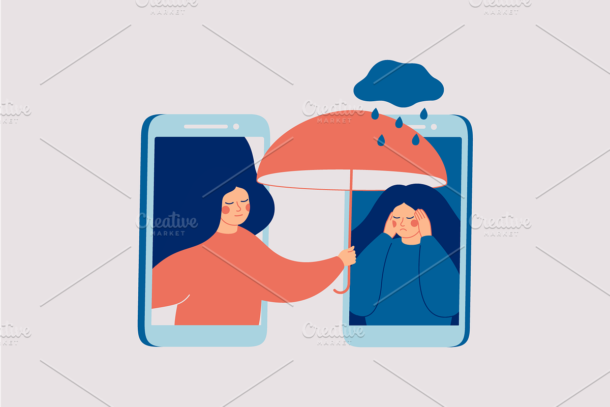 Friends and Family Support, a Healthcare Illustration by Mary Long (Photo 4 of 5)