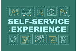 Self-service experience word concept, a Templates & Theme by IMG Visuals