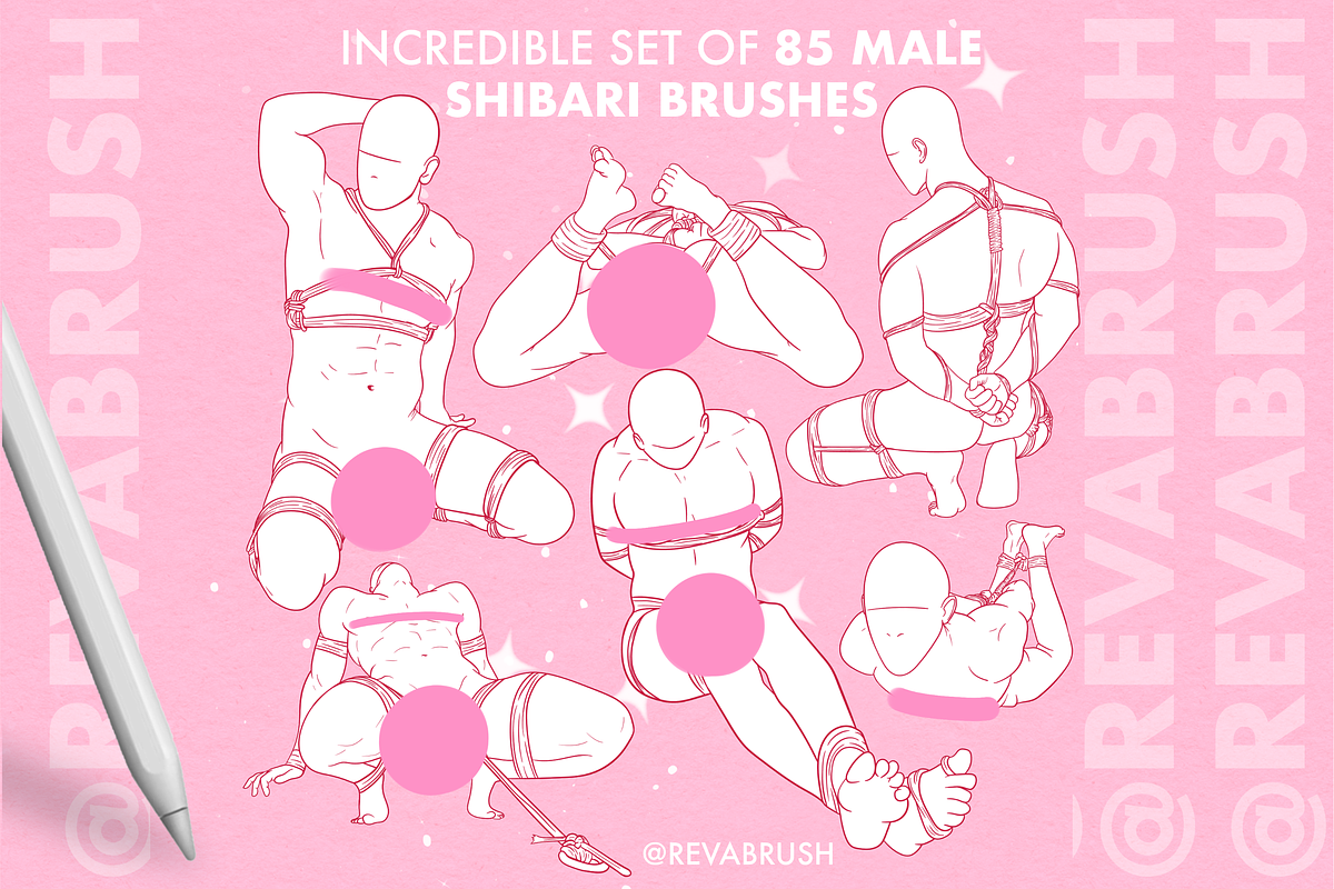 Procreate Male Pose Body brushes, a Brush Add-On by Revabrush (Photo 4 of 4)
