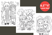 Valentine's Day Coloring Book Kids, a Seasonal Illustration by LA Design (Thumbnail 5 of 10)