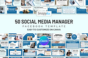 Social Media Manager Canva Template, a Social Media Template by Snapybiz (Thumbnail 1 of 9)