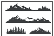 Mountain Landscape Vector Set, a Texture Illustration by CarWrap design (Thumbnail 3 of 3)