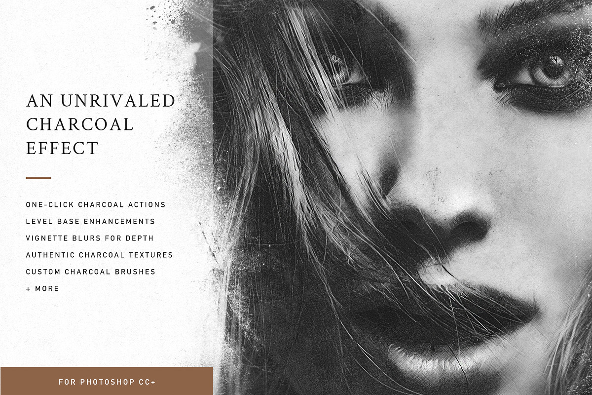 OBSIDIAN Charcoal Photoshop Actions, an Action Add-On by Forefathers (Photo 2 of 9)