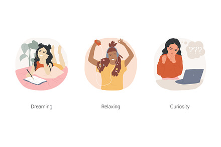 Teen emotions isolated cartoon, an Illustration by Visual Generation