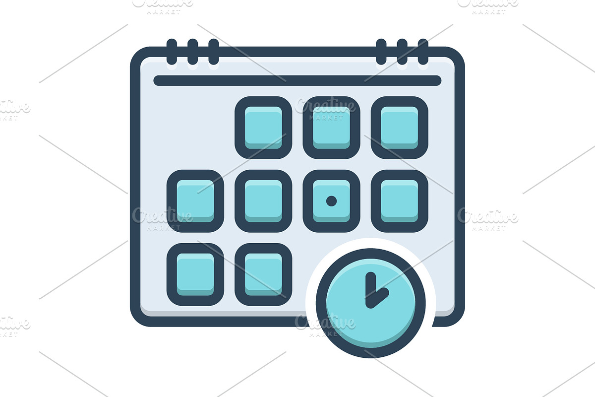Schedule program color icon, a Duotone Icon by Creative priyanka
