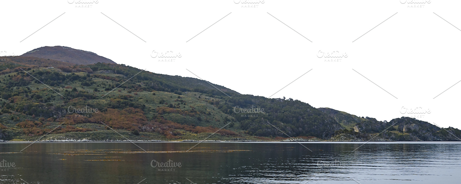 Isolated photo of Lake and leafy mountain landscape, a Nature Photo by DanFLCreativo