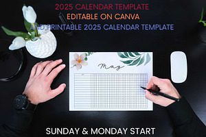 2025 Calendar Template - Canva