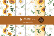 Sunflower Blooming Watercolor, an Object Illustration by CreativeValuation (Thumbnail 6 of 15)