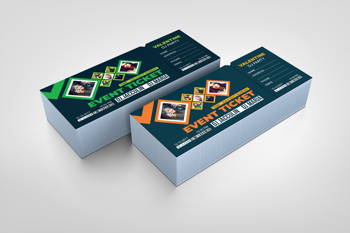Professional Event Ticket, a Card Template by BrandlyTemplate (Photo 1 of 3)