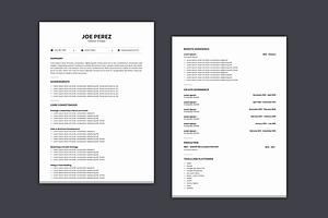Minimal Resume Template Canva, a Resume Template by Visual Designs