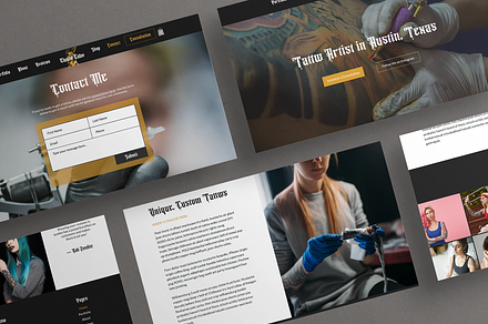 Tattoo Artist Website for Wix