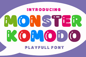 Monster Komodo, a Handwritten Font by Fourteen Letter