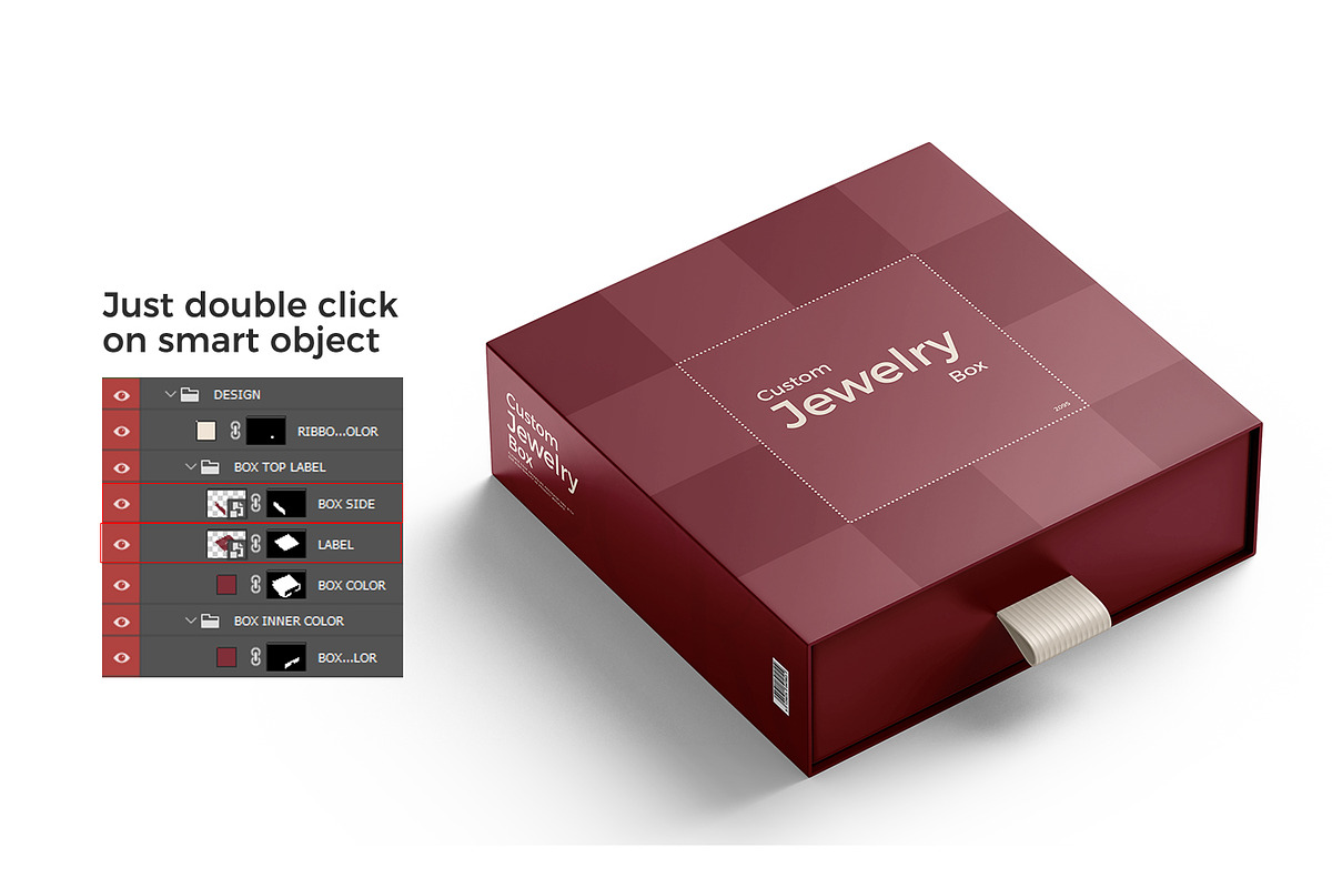 Sliding Jewelry Gift Box Mockup, a Packaging Mockup by Ram Studio LLC (Photo 9 of 12)