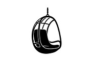 Hanging Egg Chair Silhouette Bundle, an Illustration by Designer_Momina (Thumbnail 7 of 51)