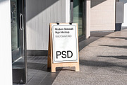 Sandwich Board Sidewalk Sign Mockup, a Mockup by Area Mockups (Thumbnail 1 of 4)
