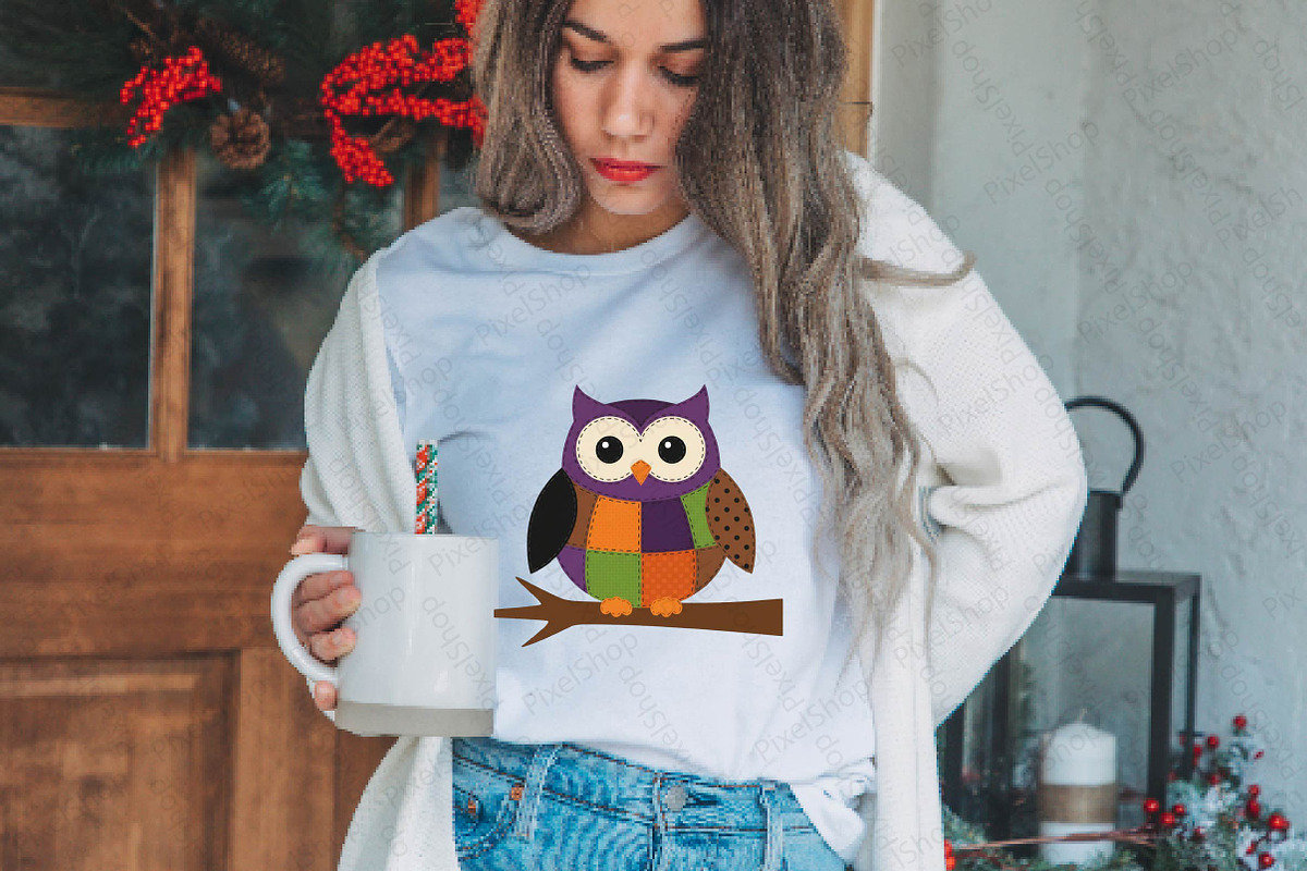 Owl Fall Patchwork Sublimation Hallo, an Illustration by DreamPrint404 (Photo 5 of 5)