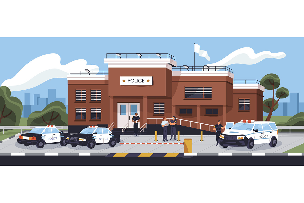 Police station and officers set, a Work Illustration by Good Studio (Photo 2 of 7)