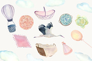 Set of watercolor newborns., a Person Illustration by Watercolor arts (Thumbnail 4 of 10)