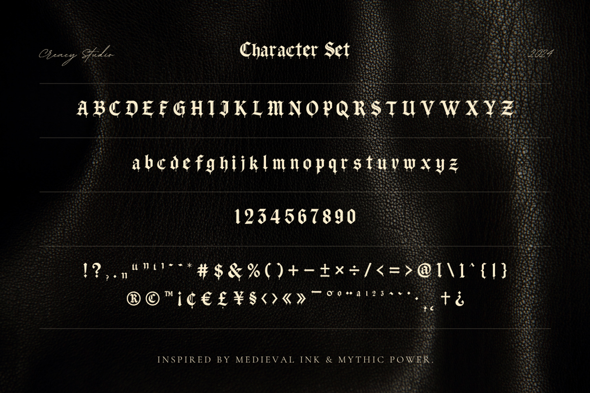 Grimoire Noire – Gothic Blackletter, a Blackletter Font by Creacy Studio (Photo 2 of 8)