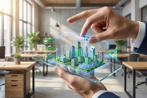 Futuristic smart city, a Business Photo by Shootdiem