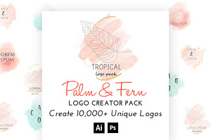 Palm & Fern Modern Floral Logo