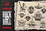 Set of 23 rock and roll elements, a Branding & Logo Template by Alexander Belenkiy (Thumbnail 2 of 5)