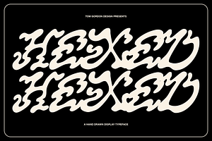 Hexed Display Font, a Handwritten Font by Tom Gordon Design