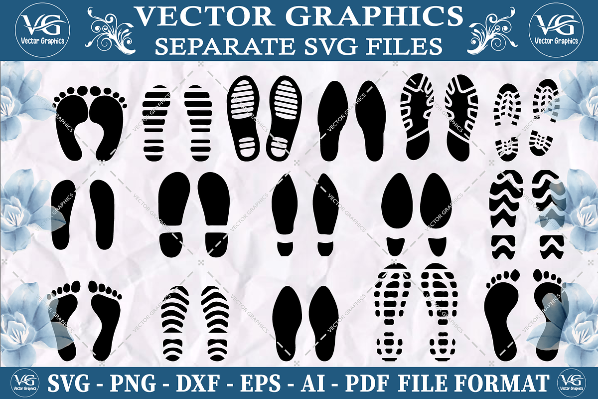 human shoes footprints  svg design, an Object Graphic by Vector Graphics