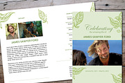 Sleek Floral Funeral Program, a Stationery Template by Graphic Template Co (Thumbnail 1 of 3)
