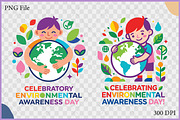 Kids Hugging Earth Day SVG Vector, a Decorative Illustration by Gfx Expert Team (Thumbnail 2 of 3)