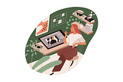 Creative workers at work set, a Technology Illustration by Good Studio (Thumbnail 2 of 9)