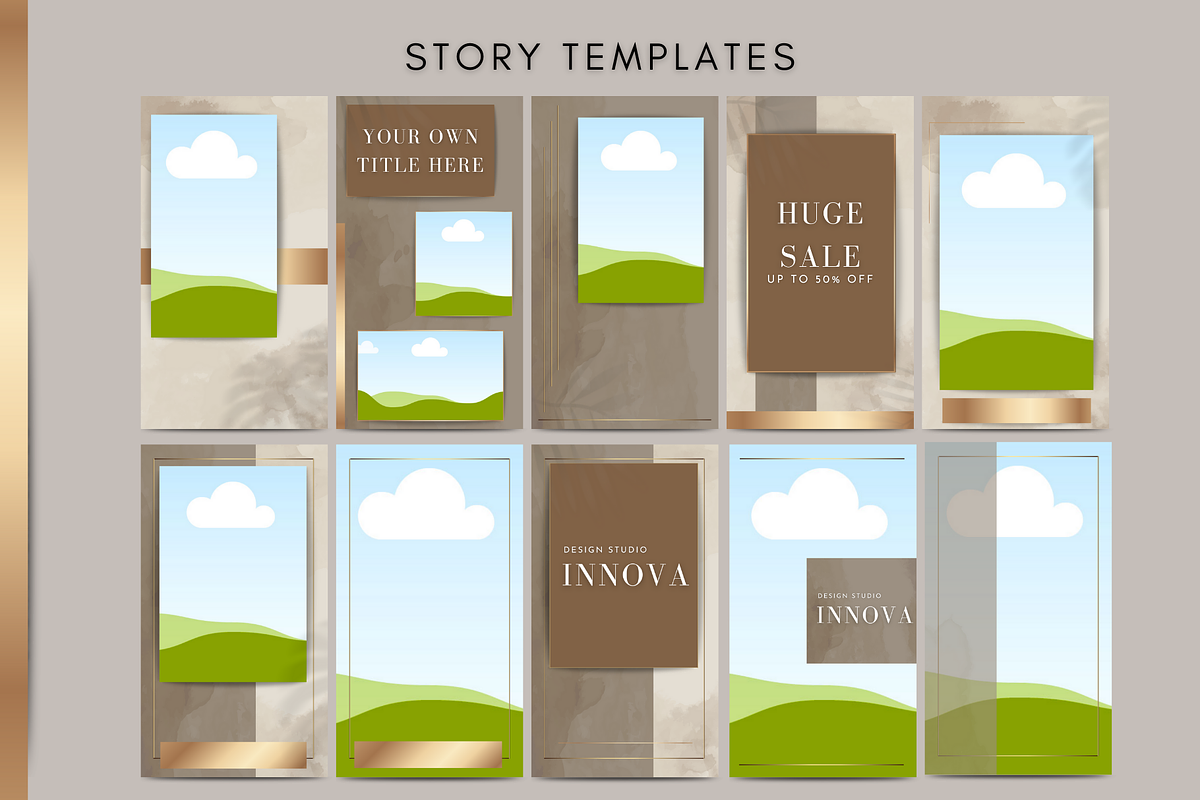 Beige Instagram Template for Canva, a Social Media Template by Innova Studio (Photo 4 of 8)