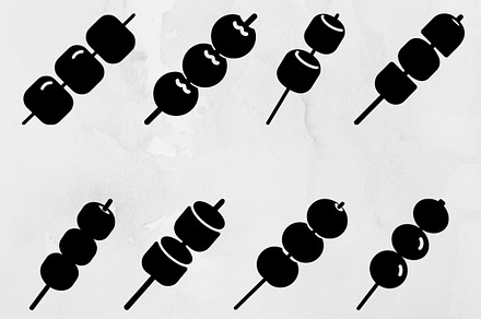 Marshmallow on Stick Silhouette SVG